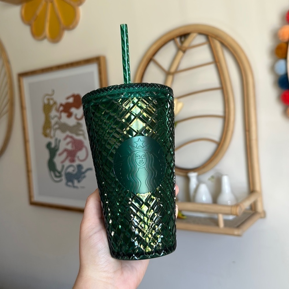 Starbucks 2022 Jeweled 16 Oz. Emerald Green Tumbler Cup